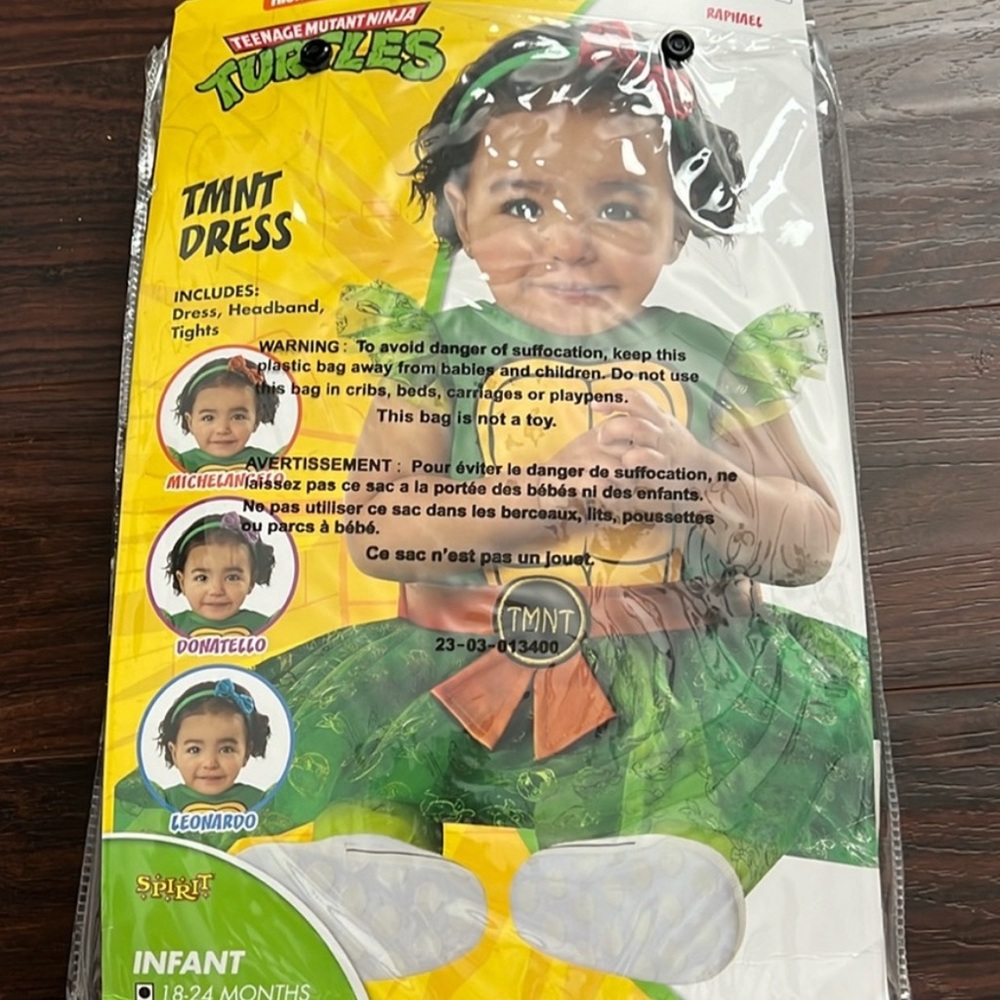 Spirit TMNT Dress Costume for Infants - Green and White